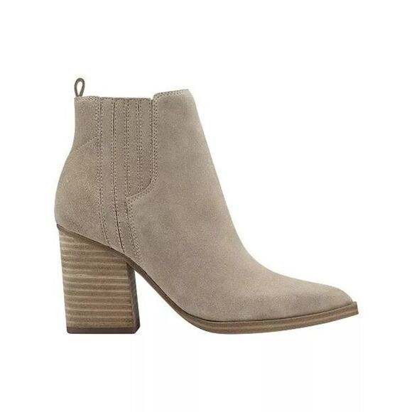 MARC FISHER NIB Women's Matter Block Heel Booties Walnut Western size 6 - Picture 2 of 7